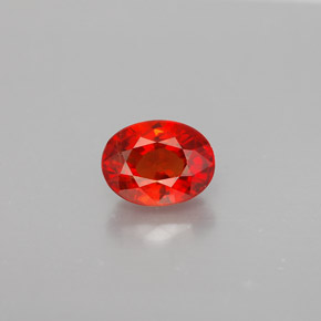 1.00 ct Orange Sapphire Gemstone, Sapphire Gem in Oval Facet Shape for Sale.