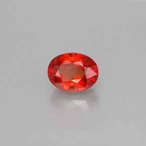1.00 ct Orange Sapphire Stone, Natural Sapphire in Oval Facet Shape for Sale