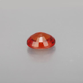 Sapphire Gemstone in 6.4 x 4.9 mm Size for Sale, Sapphire Stone in Mandarin Orange Color