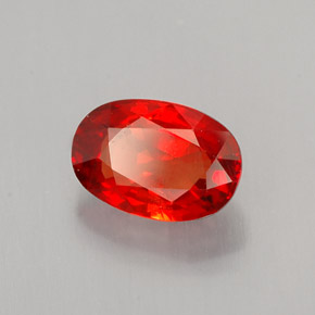 1.07 ct Orange Sapphire Stone, Natural Sapphire in Oval Facet Shape for Sale