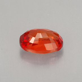 Sapphire Gemstone in 6.9 x 4.7 mm Size for Sale, Sapphire Stone in Reddish Orange Color