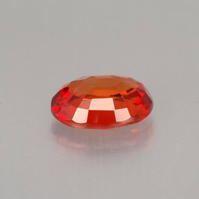 Sapphire Gemstone in 7 x 5 mm (calibrated) Size for Sale, Sapphire Stone in Reddish Orange Color