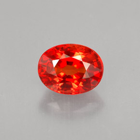 1.10 ct Orange Sapphire Gemstone, Sapphire Gem in Oval Facet Shape for Sale.