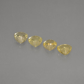 Sapphire Gemstone in 4.3 x 4.2 mm Size for Sale, Sapphire Stone in Yellow Golden Color