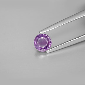 0.58 ct Violet Sapphire Gemstone, Sapphire Gem in Round Facet Shape for Sale.