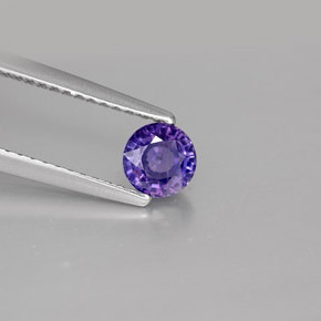 0.62 ct Violet Sapphire Stone, Natural Sapphire in Round Facet Shape for Sale