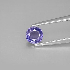 0.64 ct Blue Sapphire Gemstone, Sapphire Gem in Round Facet Shape for Sale.
