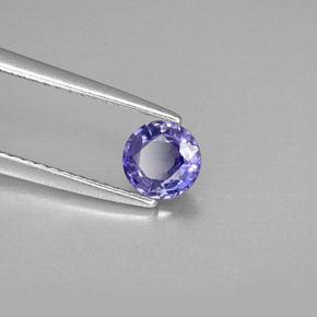 0.64 ct Blue Sapphire Stone, Natural Sapphire in Round Facet Shape for Sale