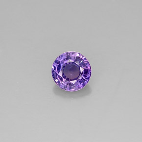0.56 ct Violet Sapphire Gemstone, Sapphire Gem in Round Facet Shape for Sale.