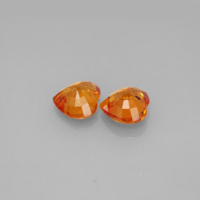 Sapphire Gemstone in 6.2 x 5.6 mm Size for Sale, Sapphire Stone in Yellow Orange Color