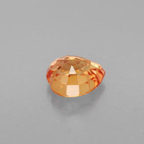 Sapphire Gemstone in 6.6 x 6.1 mm Size for Sale, Sapphire Stone in Yellow Orange Color
