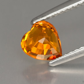 Sapphire Gemstone in 6 x 6 mm (calibrated) Size for Sale, Sapphire Stone in Golden Orange Color