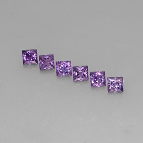 2.05 ct Violet Sapphire Gemstone, Sapphire Gem in Princess-Cut Shape for Sale.