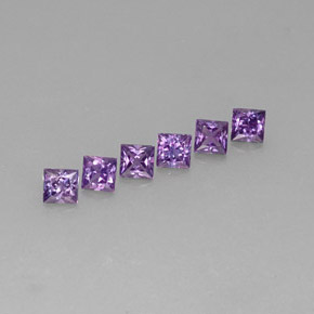2.05 ct Violet Sapphire Stone, Natural Sapphire in Princess-Cut Shape for Sale