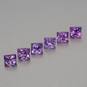 1.17 ct Violet Sapphire Gemstone, Sapphire Gem in Princess-Cut Shape for Sale.