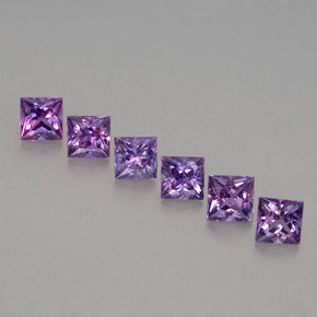 1.17 ct Violet Sapphire Stone, Natural Sapphire in Princess-Cut Shape for Sale