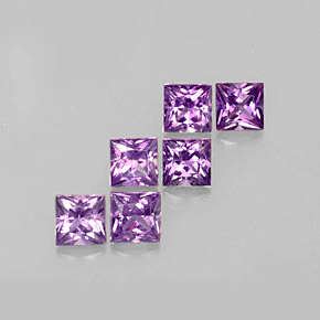 1.20 ct Violet Sapphire Gemstone, Sapphire Gem in Princess-Cut Shape for Sale.