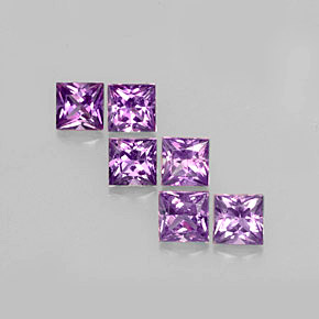 1.20 ct Violet Sapphire Stone, Natural Sapphire in Princess-Cut Shape for Sale