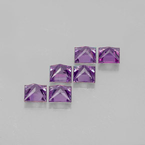 Sapphire Gemstone in 3 x 2.9 mm Size for Sale, Sapphire Stone in Pinkish Violet Color