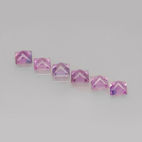 Sapphire Gemstone in 3 x 3 mm Size for Sale, Sapphire Stone in Pinkish Violet Color