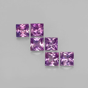1.14 ct Violet Sapphire Gemstone, Sapphire Gem in Princess-Cut Shape for Sale.