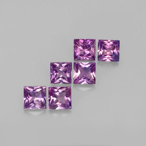 1.14 ct Violet Sapphire Stone, Natural Sapphire in Princess-Cut Shape for Sale