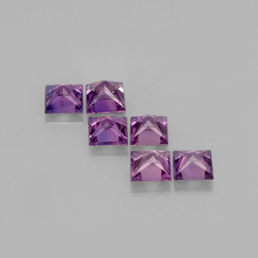 Sapphire Gemstone in 3 x 3 mm Size for Sale, Sapphire Stone in Pinkish Violet Color