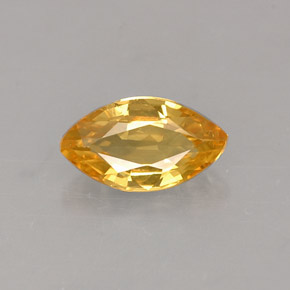 0.62 ct Yellow Sapphire Gemstone, Sapphire Gem in Marquise Facet Shape for Sale.
