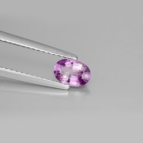 0.69 ct Purple Sapphire Stone, Natural Sapphire in Oval Facet Shape for Sale