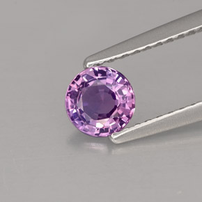 0.55 ct Violet Sapphire Gemstone, Sapphire Gem in Round Facet Shape for Sale.