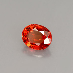0.90 ct Orange Sapphire Stone, Natural Sapphire in Oval Facet Shape for Sale