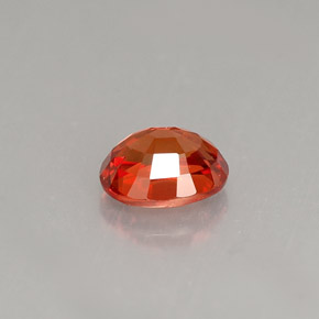Sapphire Gemstone in 6.1 x 5 mm Size for Sale, Sapphire Stone in Mandarin Orange Color