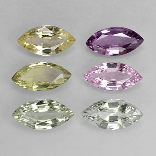 Multicolor Zafiro Gema - 0.6ct Forma marquesa (ID: 215640)