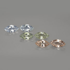 3.86 ct Multicolor Sapphire Gemstone, Sapphire Gem in Marquise Facet Shape for Sale.