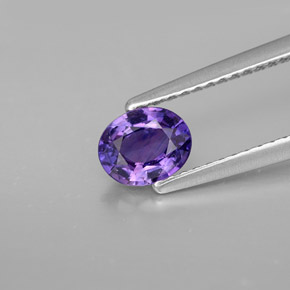 0.70 ct Violet Sapphire Gemstone, Sapphire Gem in Oval Facet Shape for Sale.