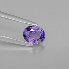 0.70 ct Violet Sapphire Stone, Natural Sapphire in Oval Facet Shape for Sale