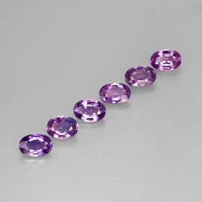 3.52 ct Violet Sapphire Stone, Natural Sapphire in Oval Facet Shape for Sale