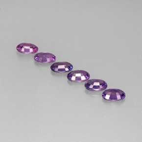 Sapphire Gemstone in 6 x 4 mm (calibrated) Size for Sale, Sapphire Stone in Purple Color