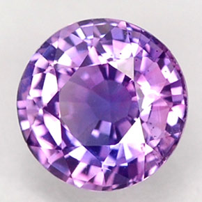 0.65 ct Violet Sapphire Stone, Natural Sapphire in Round Facet Shape for Sale
