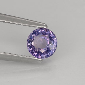0.65 ct Violet Sapphire Stone, Natural Sapphire in Round Facet Shape for Sale