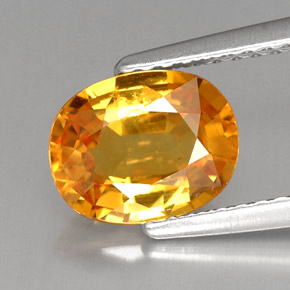 1.80 ct Yellow Sapphire Gemstone, Sapphire Gem in Oval Facet Shape for Sale.