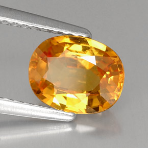 1.80 ct Yellow Sapphire Stone, Natural Sapphire in Oval Facet Shape for Sale