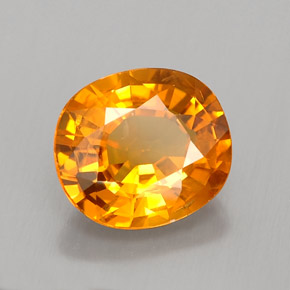 1.81 ct Orange Sapphire Stone, Natural Sapphire in Oval Facet Shape for Sale
