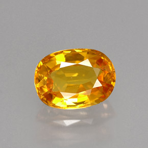 1.63 ct Yellow Sapphire Gemstone, Sapphire Gem in Oval Facet Shape for Sale.