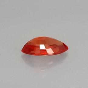 Sapphire Gemstone in 8.6 x 4.9 mm Size for Sale, Sapphire Stone in Reddish Orange Color