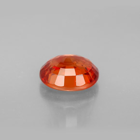 Sapphire Gemstone in 8.6 x 7.4 mm Size for Sale, Sapphire Stone in Red Orange Color