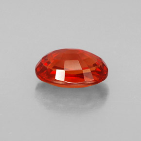 Sapphire Gemstone in 8.4 x 6 mm Size for Sale, Sapphire Stone in Red Orange Color