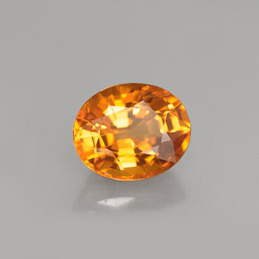 1.67 ct Yellow Sapphire Stone, Natural Sapphire in Oval Facet Shape for Sale