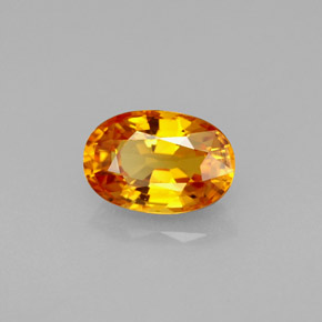 1.36 ct Yellow Sapphire Stone, Natural Sapphire in Oval Facet Shape for Sale