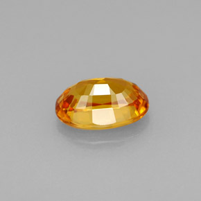 Sapphire Gemstone in 7.7 x 5.2 mm Size for Sale, Sapphire Stone in Yellow Golden Color